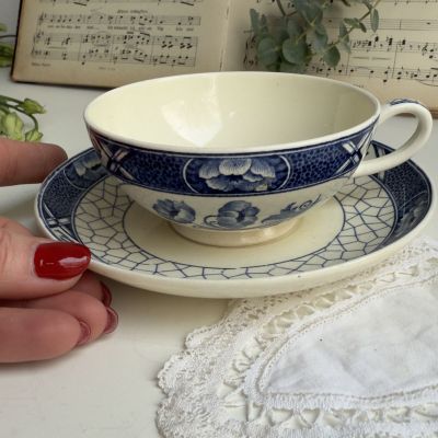 Чайная пара Maastricht Butterflu 180 мл Голландия 1890 гг.