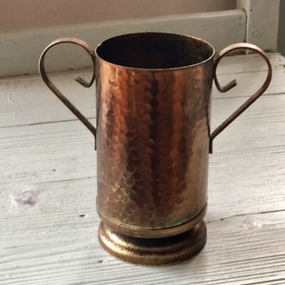 Кашпо медное декоративное