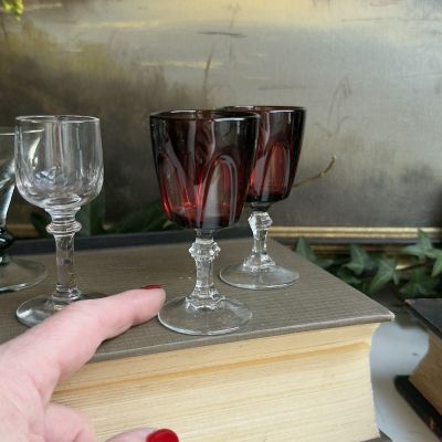 Рюмка 40 мл Красный лепесток хрусталь Франция