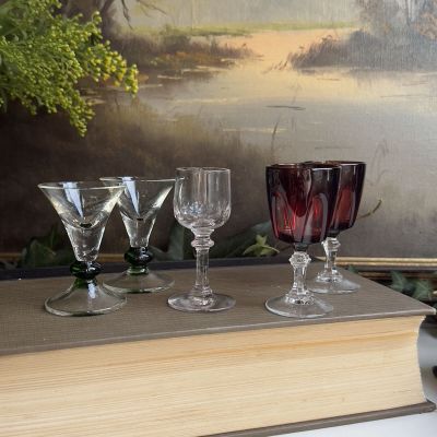 Рюмка 40 мл Красный лепесток хрусталь Франция