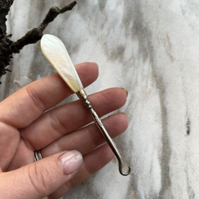 Крючок для кодлера перламутр и сталь 1