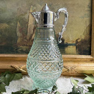 Кувшин с крышкой 1 л стекло цветное