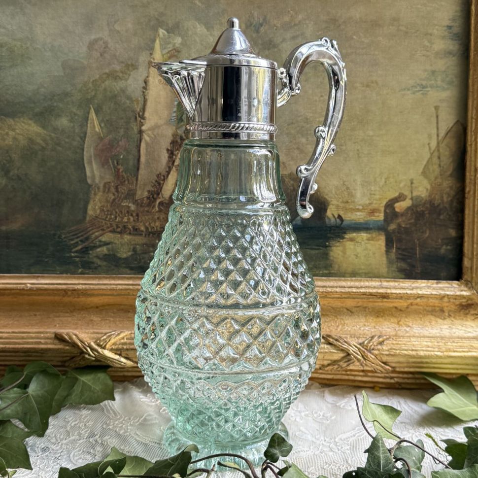 Кувшин с крышкой 1 л стекло цветное