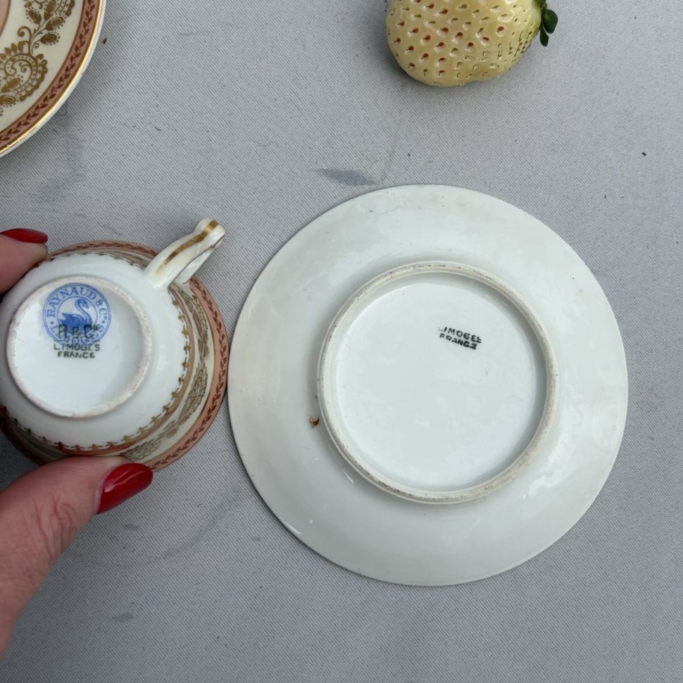 Кофейная пара Limoges Raynaud&Co 60 мл фарфор Франция 