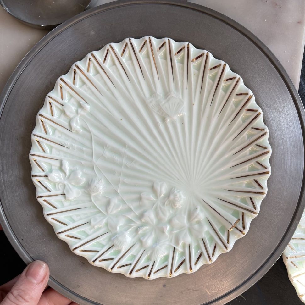 Тарелка Клевер 18 см  Majolika модерн ручная работа