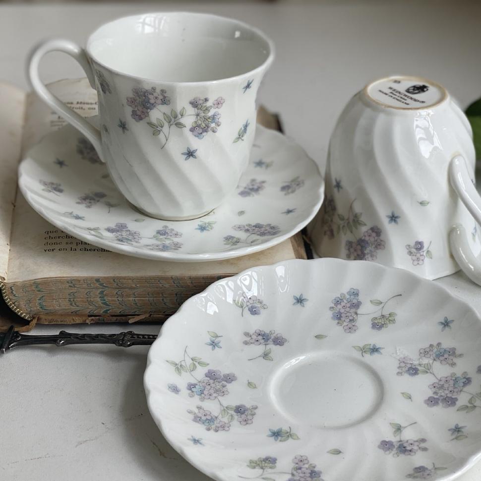 Кофейная пара 150 мл Wedgwood Aprel Flowers Англия