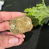 Шкатулка розария Дева Мария 5 см латунь Чехословакия