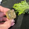 Шкатулка розария Дева Мария 5 см латунь Чехословакия