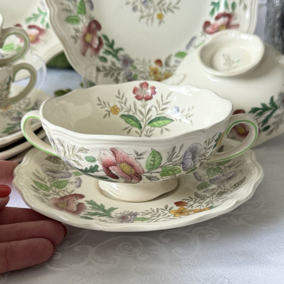 Бульонная пара Royal Dolton Stratford 300 мл Англия 