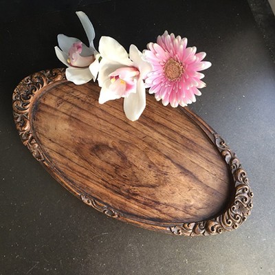 Поднос ручная резьба дуб Голландия