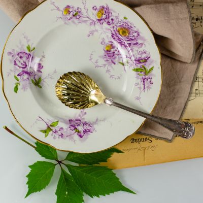 Ложка ситечко Вензель 18 см мельхиор