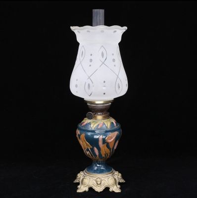 Лампа керосиновая 53 см Majolica 19 век