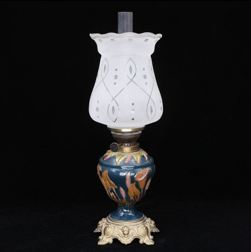 Лампа керосиновая 53 см Majolica 19 век