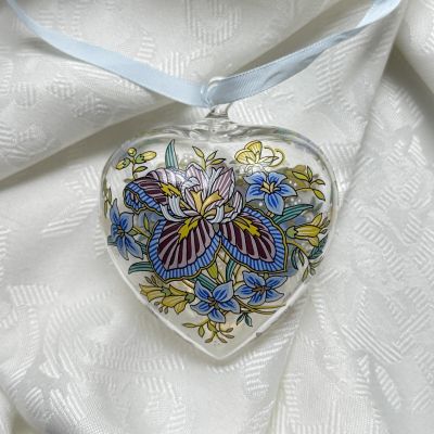 Подвес Hutschenreuther Сердце стекло 8 см Германия 1995 г.