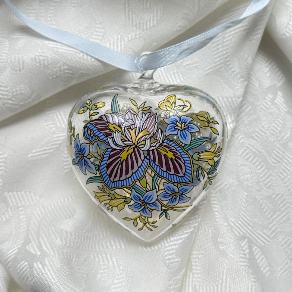 Подвес Hutschenreuther Сердце стекло 8 см Германия 1995 г.
