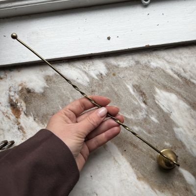 Тушитель гаситель для свечи 30 см латунь