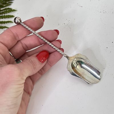 Ложка совочек для сахара 13 см мельхиор серебрение