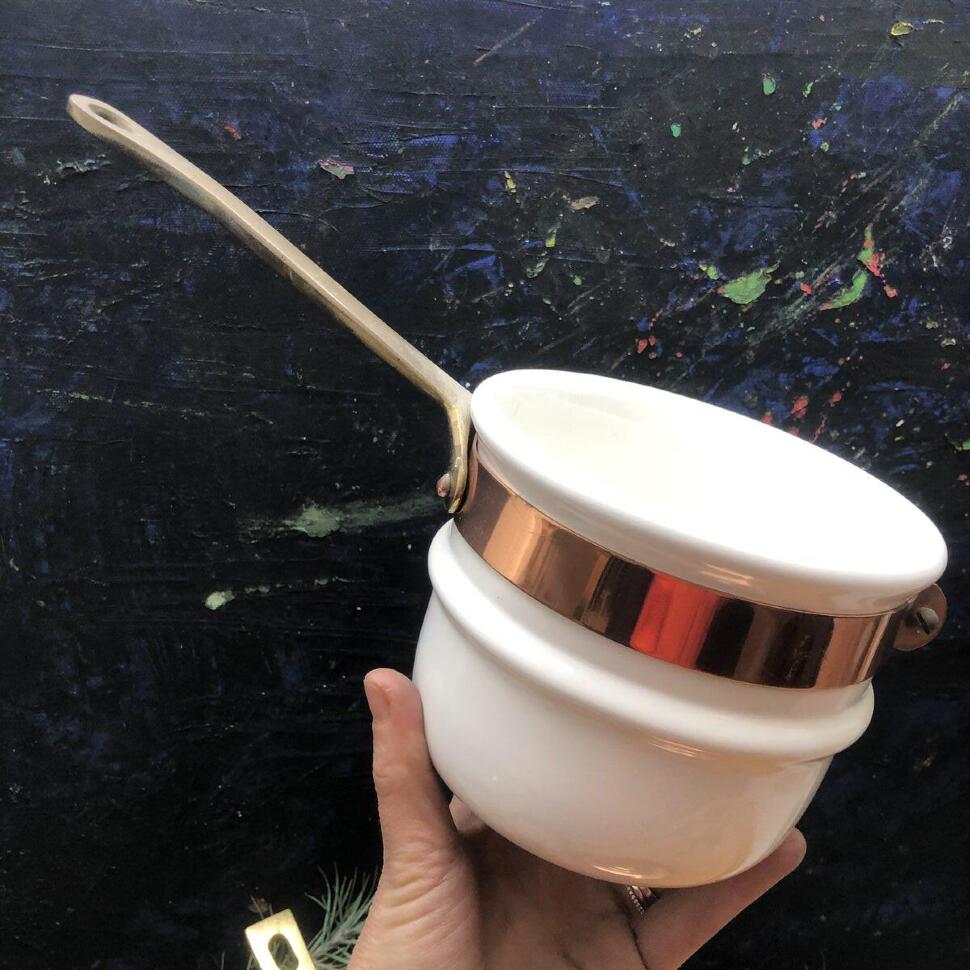 Ковш 900 мл керамика медь латунь