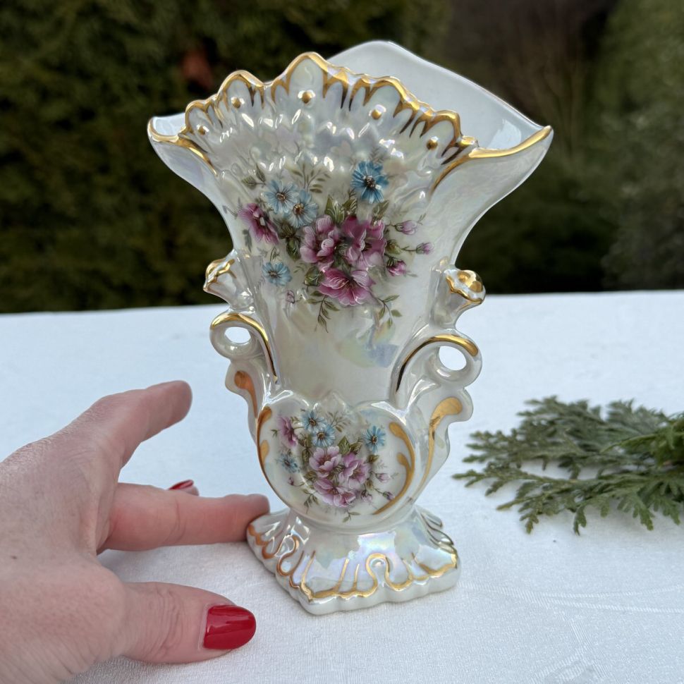 Ваза Pirken Нammer 16 см фарфор ручная роспись Чехия