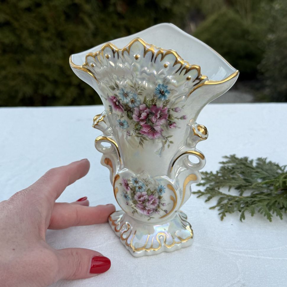 Ваза Pirken Нammer 16 см фарфор ручная роспись Чехия