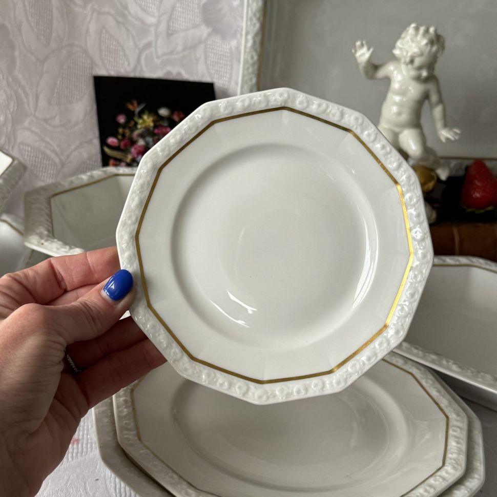 Тарелка Ph.Rosenthal Maria с золотой каймой 20 см Германия 1927 г 