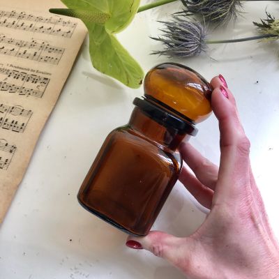 Банка средняя аптечная коричневая