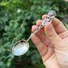 Ложка кофейная с розой 11 см серебрение