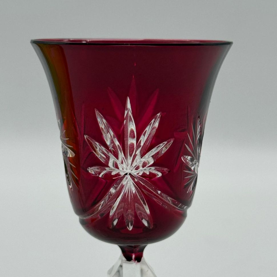 Рюмка Тюльпан набор 2 шт. 80 мл цветной хрусталь Германия