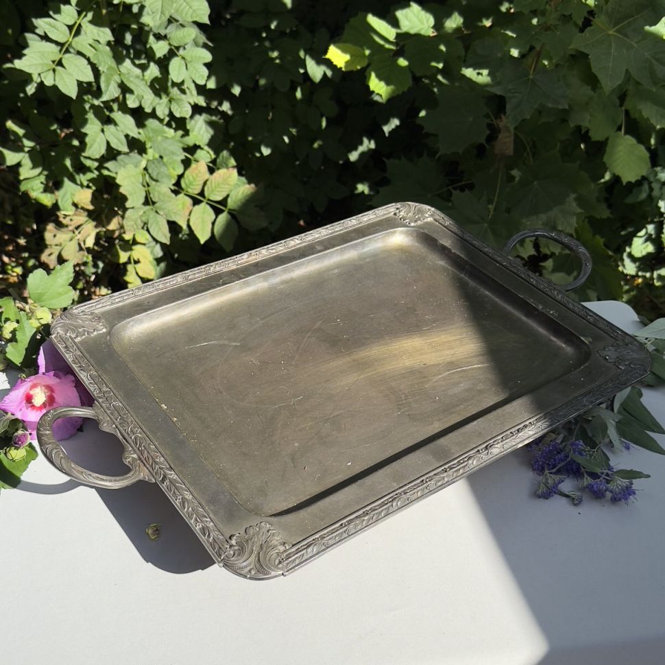 Поднос 57 см мельхиор Франция 