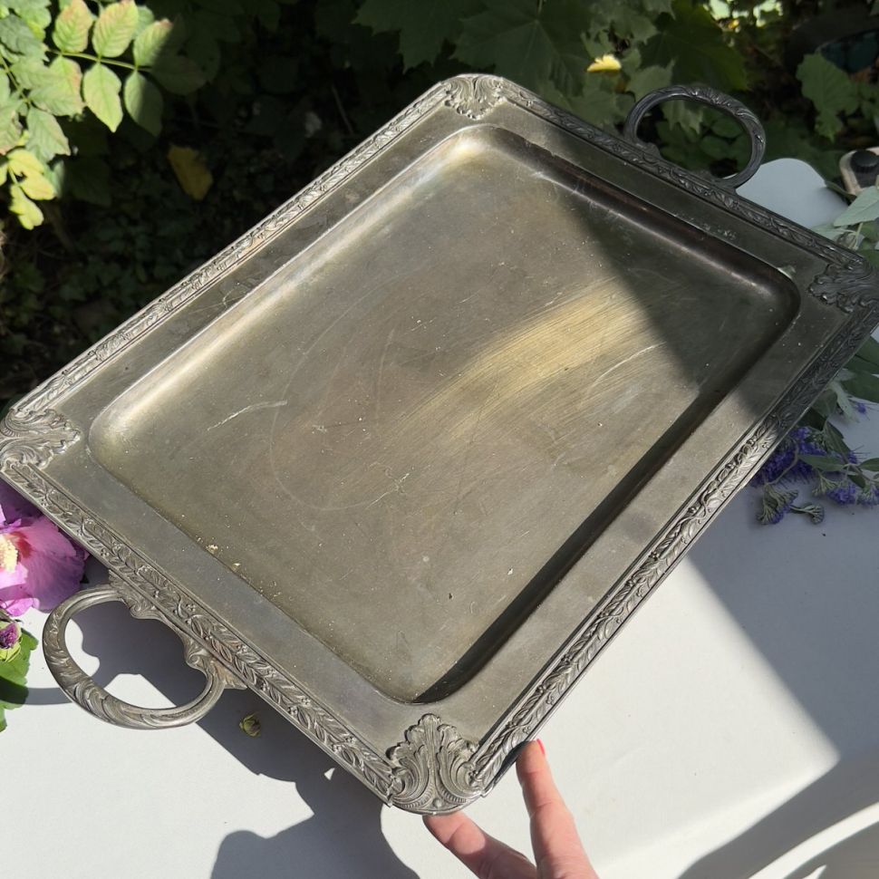 Поднос 57 см мельхиор Франция 