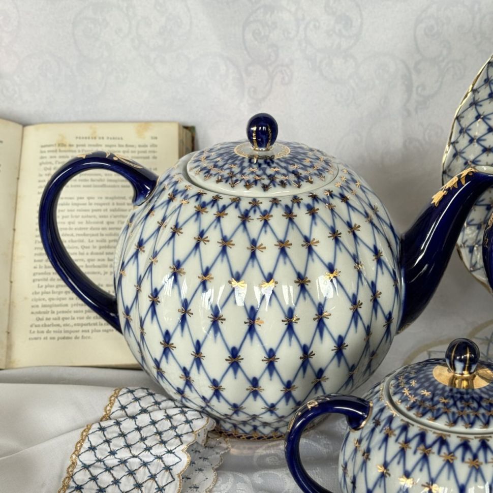  Чайник 2,15 л ЛФЗ Кобальтовая сетка