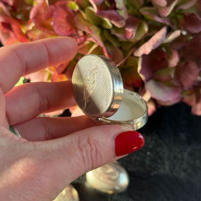 Таблетница шкатулка локет 4 см серебро