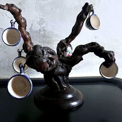 Подставка с кружками 27 см лоза ручная работа