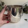Ведро малое с ручкой 800 мл мельхиор