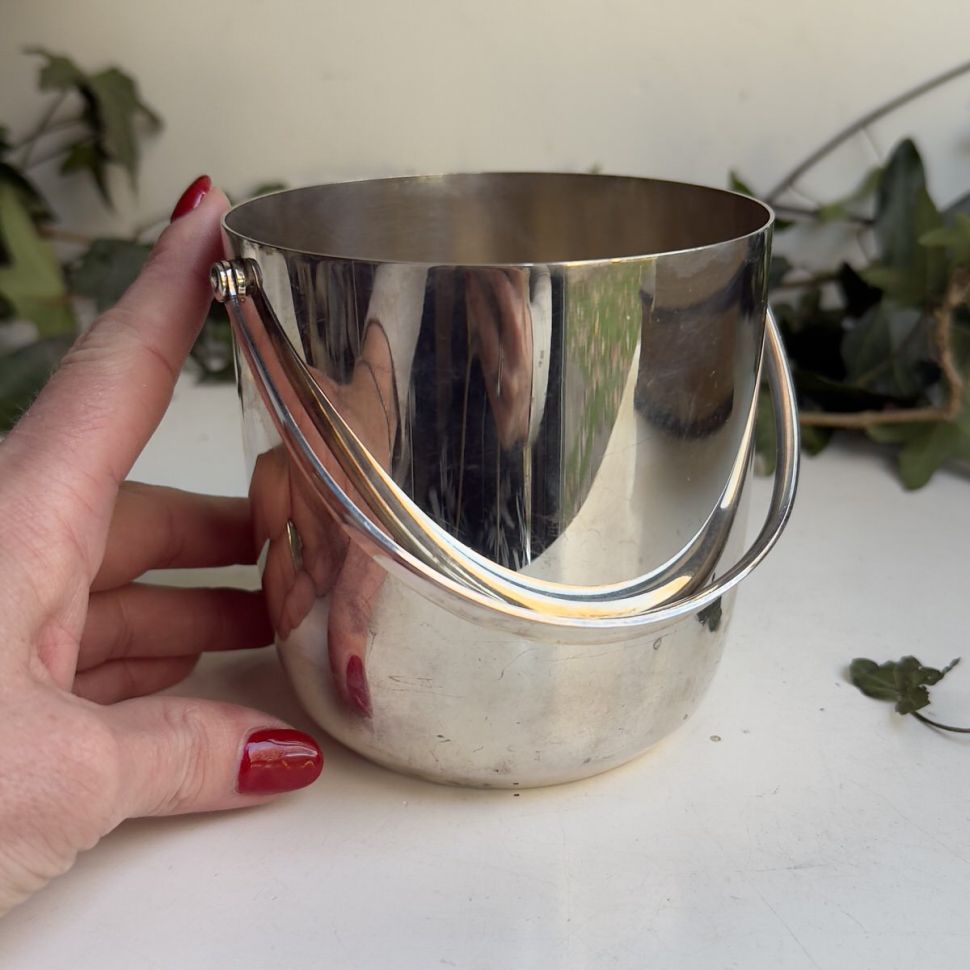 Ведро малое с ручкой 800 мл мельхиор