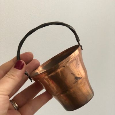 Ведро мини медное