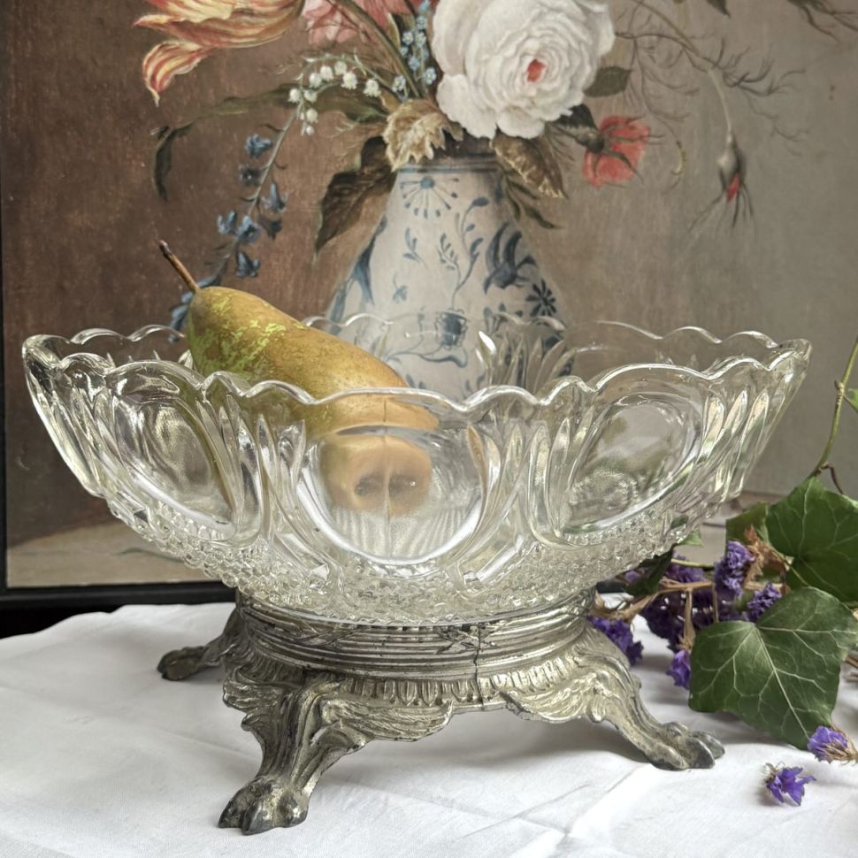 Ваза фруктовница конфетница 21 см хрусталь Франция