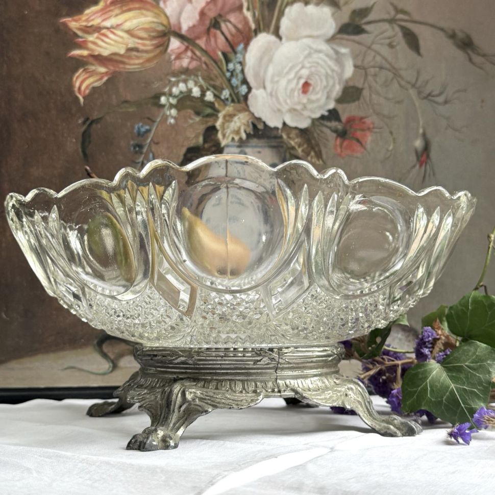 Ваза фруктовница конфетница 21 см хрусталь Франция