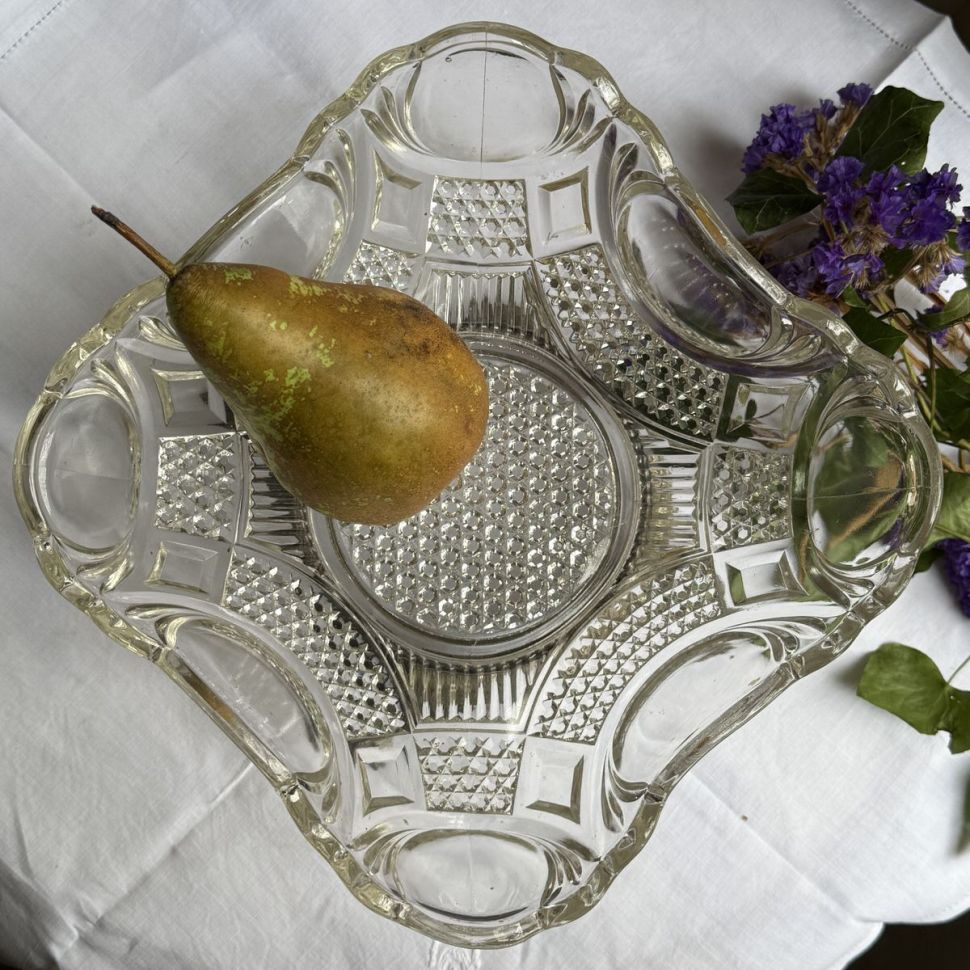 Ваза фруктовница конфетница 21 см хрусталь Франция