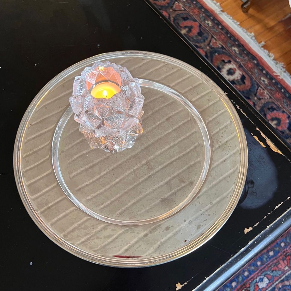 Блюдо поднос подставка под тарелку 30 см сталь