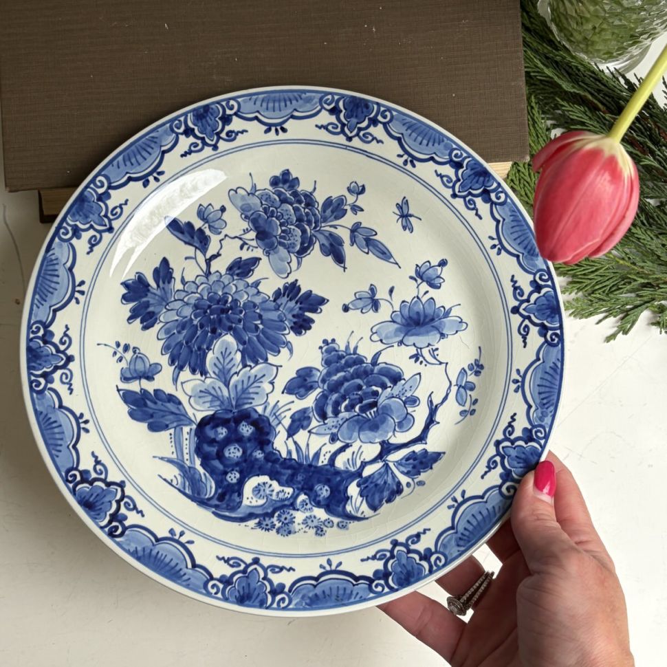 Тарелка Delft Blue Шинуазри 25 см Голландия 