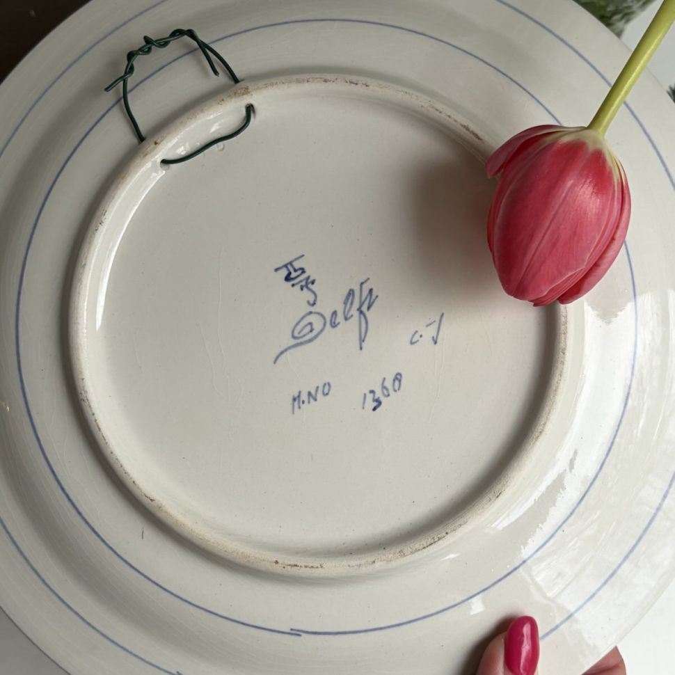 Тарелка Delft Blue Шинуазри 25 см Голландия 