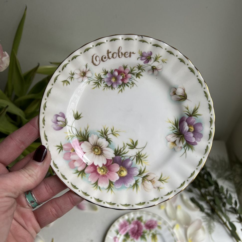 Тарелка Royal Albert 12 месяцев Октябрь 16 см Англия