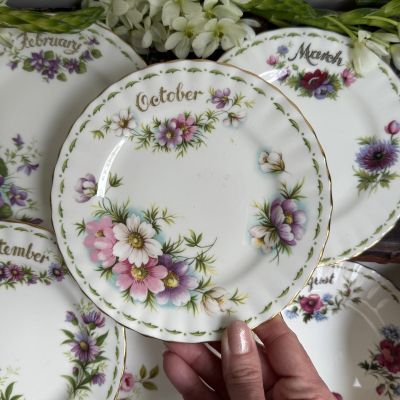 Тарелка Royal Albert 12 месяцев Октябрь 16 см Англия