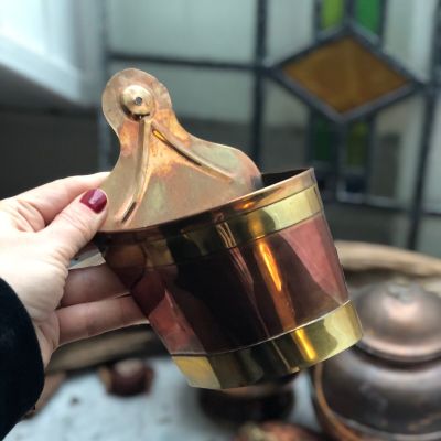 Кашпо подвесное медь 17 см