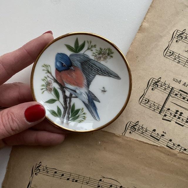 Тарелка 8 см Franklin Songbirds 1981 Eastern Bluebird