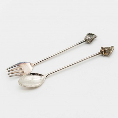 Вилка и ложка десертная Ракушка (набор)