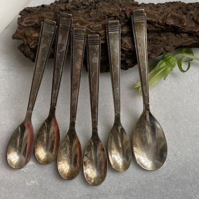 Ложка серебрение 90 набор 6 штук, 5 кофе и 1 чайная