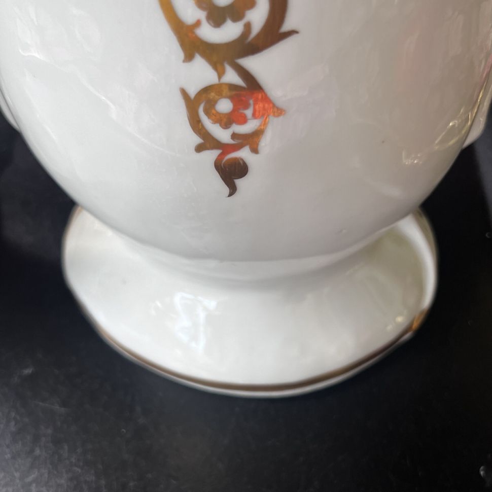 Ваза парная Кавалер 40 см фарфор Арнуво Франция 1880 г.