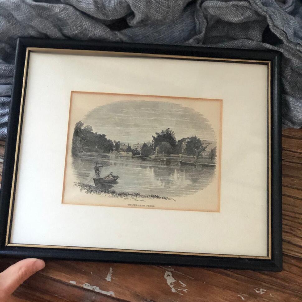 Картина репродукция 22х27 см Twickenham Ferry под стеклом